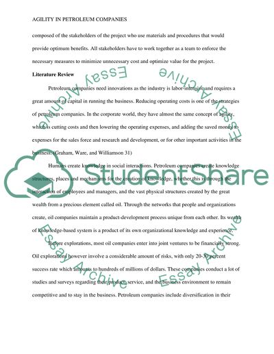 Measuring the Agility Level in Petroleum Companies