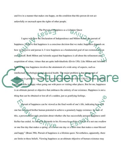 The Pursuit of Happiness