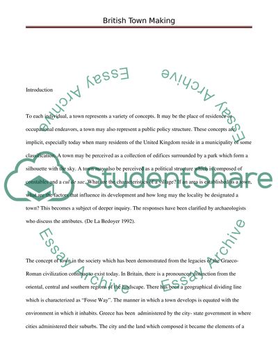 British Way of Town Making