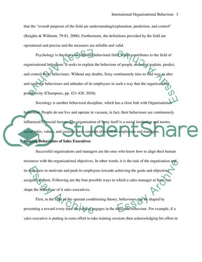 International Organisational Behaviour