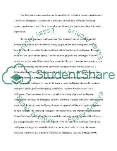 The Correlation of Emotional Intelligence to Job Performance