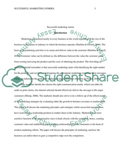 Successful Marketing Stories