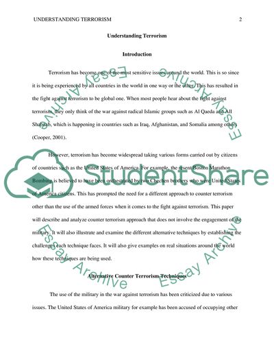 The Fight against Terrorism