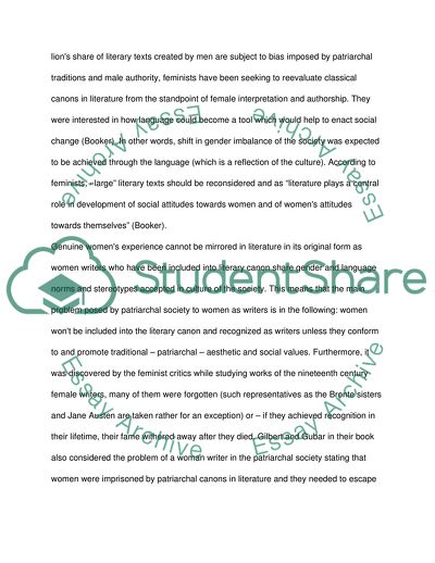 Feminist Literary Criticism as a Branch of Literary Criticism