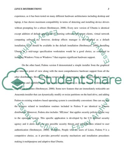 Compare and Contrast 2 Distributions of Linux: Fedora versus Ubuntu