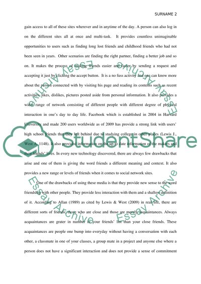 Social Networking Sites and its Effect on Friending