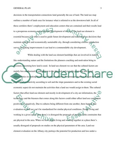 Element Evaluation from a General Plan
