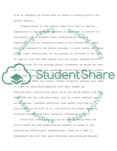 Globalization of the Finance Industry