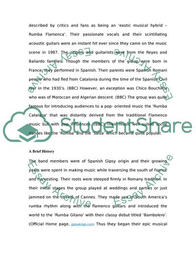 Analysis of Gypsy perfomrance group