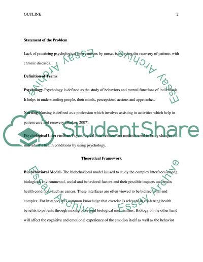 Lack of Practicing Psychological Interventions by Nurses