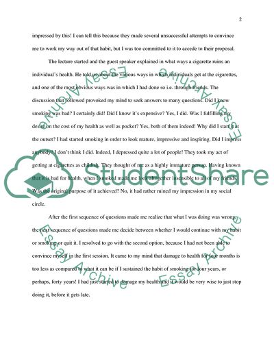 My Experience of Smoking