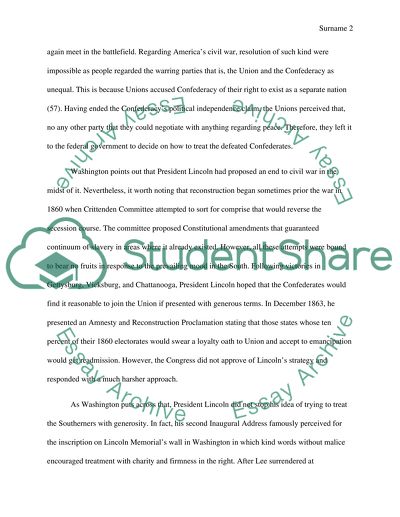 Reconstruction as Argued Upon by Booker T. Washington