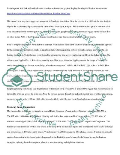 The Moon Illusion Issues