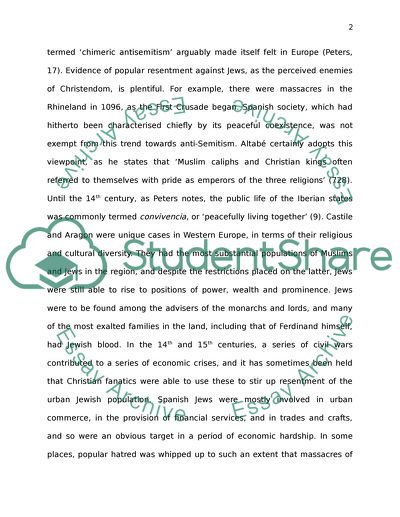 The Expulsion of the Jews from Spain in 1492