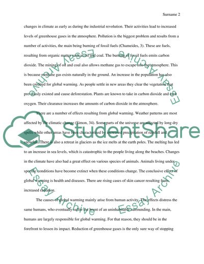 Global Warming Effects