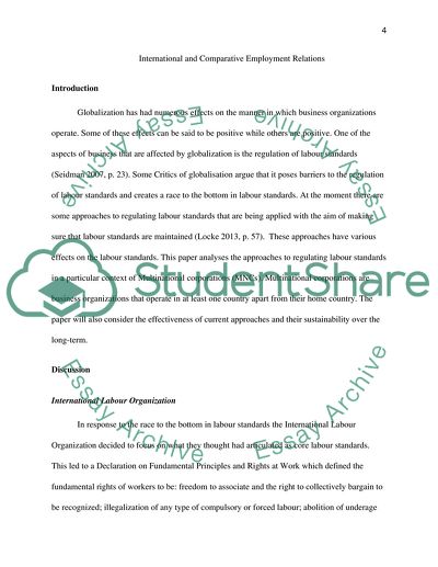 International and Comparative Employment Relations