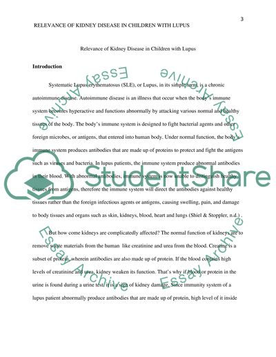 Relevance of Kidney Disease in Children With Lupus