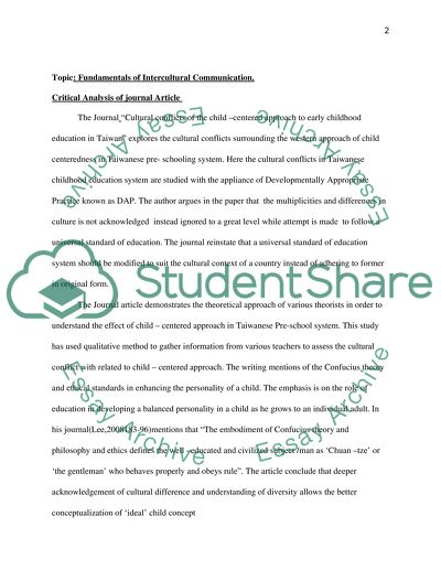 Fundamentals of Intercultural Communication