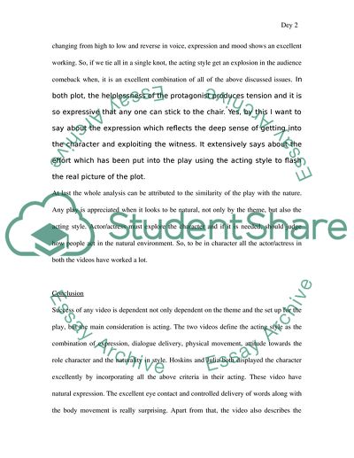 Acting Style: Cast and Outcast