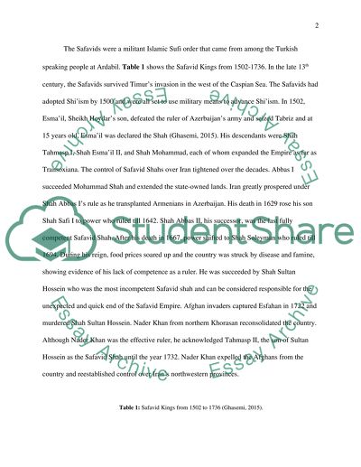 The Period of the Safavids