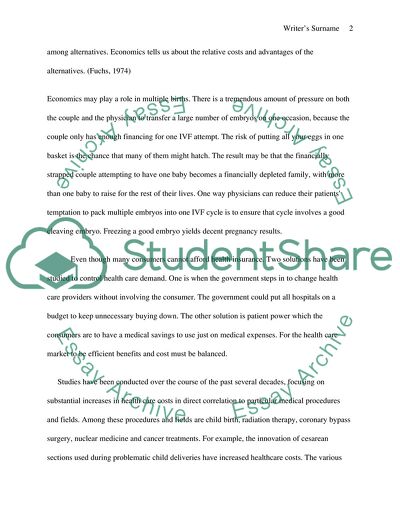 The Role of Economics in Health Care