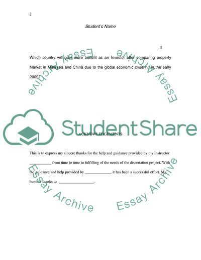 Comparison of Property Market between Malaysia and China