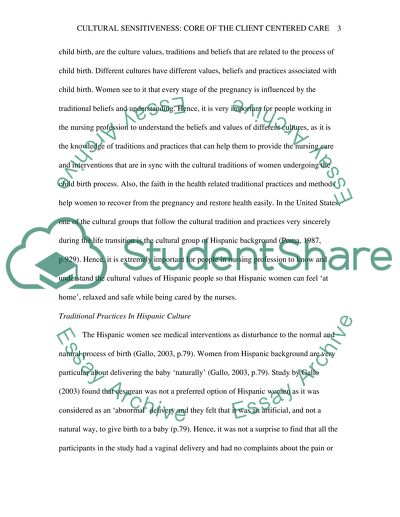 Cultural Sensitiveness: Core of the Client Centered Care