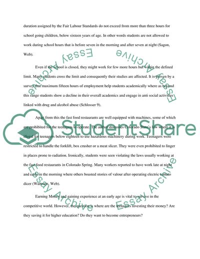 Fast Food Nation - Exploiting Adolescents