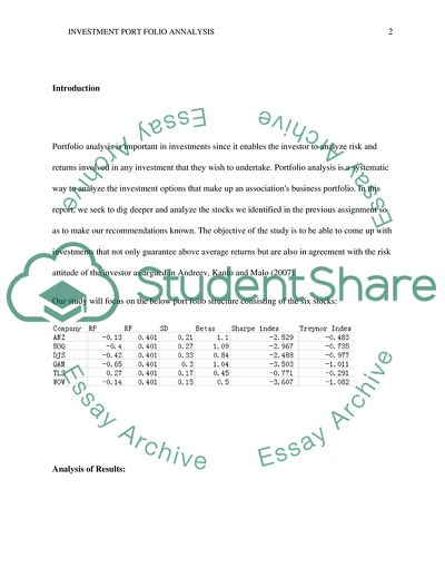 Methods to Do Research in Stocks and Evaluation of the Portfolio from the Financial Analysis Dimension