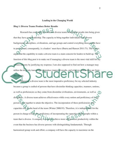 Leading in the Changing World