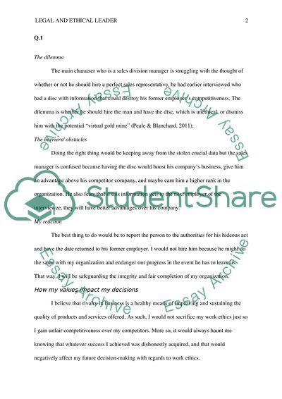 Legal and Ethical Leader