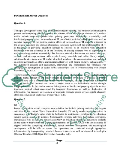 Development in the Field of Information Technology