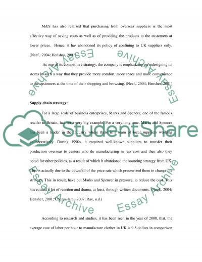 Supply chain management essay