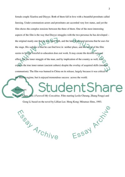 Farewell my concubine