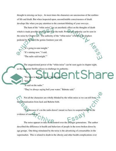 Don Delillos novel White noise