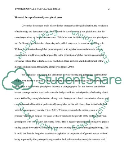 Professionally Run Global Media