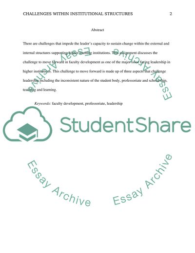 Identifying Challenges Within Institutional Structures