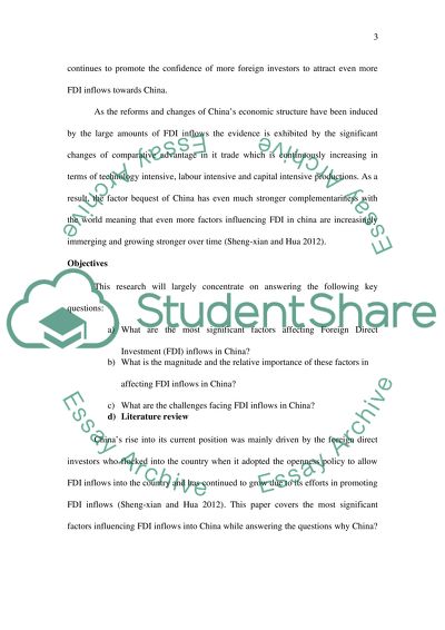 Foreign Direct Investment in China