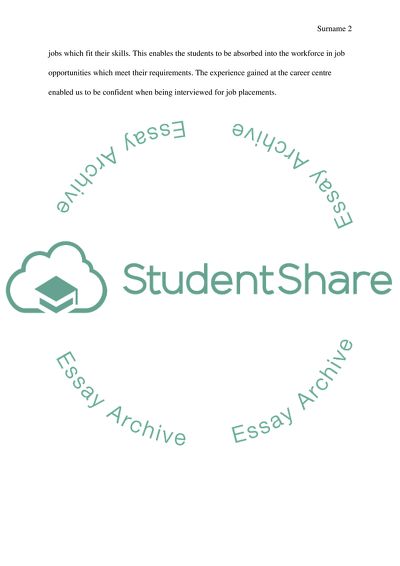 Value of the Experience at Career Centre