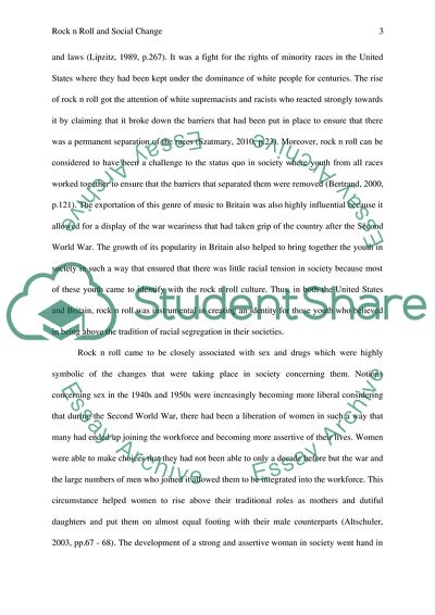 Rock n Roll and Social Change in the USA and Britain