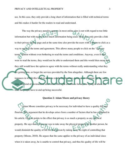 Freedom of Speech, Privacy and Intellectual Property