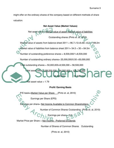 Potential Investment by Merger Companies