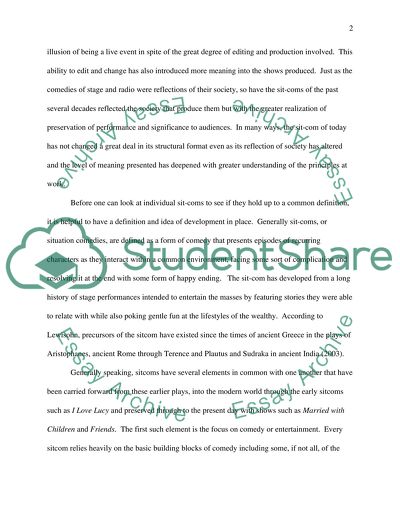 Development of Situation Comedy