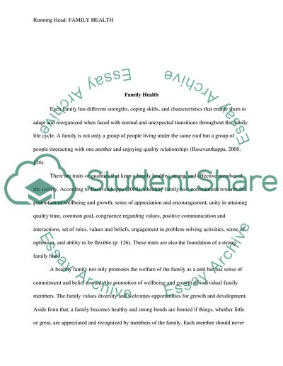 Family Health issues