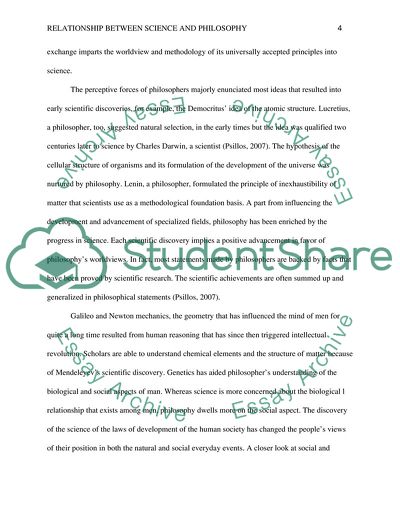 Relationship between Science and Philosophy