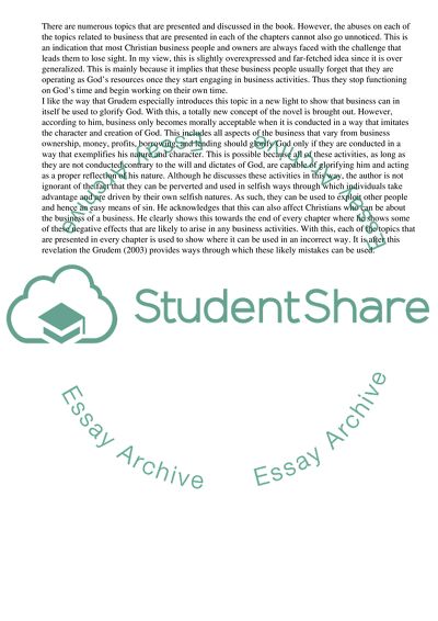 The Bibles Teaching on the Moral Goodness of Business