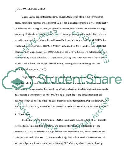 Solid Oxide Fuel Cells