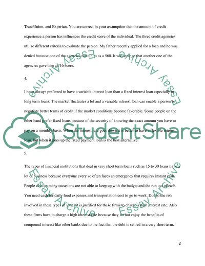 Loans. Variable interest and fixed interest loans