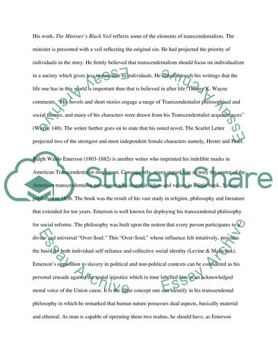 How the Writings of Hawthorne, Emerson, Thoreau, and Dickinson Reflect the Transcendental Movement