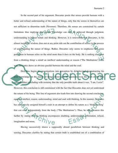 Descartes Theory of Perception